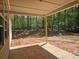 Outdoor patio with serene views, framed by lush greenery, perfect for relaxation at 6821 Phillips Mill Rd, Douglasville, GA 30135