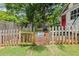 Fenced backyard with a grassy area and a small garden, perfect for pets and outdoor enjoyment at 220 Sisson Ne Ave, Atlanta, GA 30317