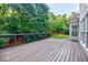 Spacious wooden deck with black railings overlooking lush green yard at 2695 Rangewood Ne Dr, Atlanta, GA 30345