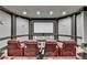 Comfortable home theater with recliner seating, a large screen, and ambient lighting for an ideal movie experience at 8525 Saint Marlo Fairway Way, Duluth, GA 30097