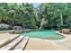 Beautiful backyard pool with waterfall feature, spa, and ample space for lounging and entertaining guests at 8525 Saint Marlo Fairway Way, Duluth, GA 30097