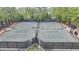 Aerial view of community tennis courts at 8525 Saint Marlo Fairway Way, Duluth, GA 30097
