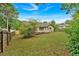 Fenced backyard features a large grassy area, providing privacy and space for recreation at 3035 Landington Way, Duluth, GA 30096