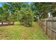 Green backyard featuring a well-maintained lawn and a wood fence around the edge of the property at 3035 Landington Way, Duluth, GA 30096