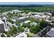 Overhead perspective showcasing the town's architecture and landscaping against a wooded backdrop at 1205 Mcclelen Way, Decatur, GA 30033
