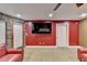 Finished basement with accent walls, recessed lighting, and neutral colored doors at 149 Stargrass Way, Grayson, GA 30017