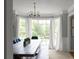 Bright dining area with a rustic wooden table, bench seating, and large bay window offering outdoor views at 3075 Milford Sw, Marietta, GA 30008