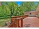 Spacious wooden back deck overlooking a lush, green backyard and wooded area at 450 S Susan Creek Dr, Stone Mountain, GA 30083