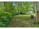 Large backyard with mature trees and an ideal space for outdoor activities at 450 S Susan Creek Dr, Stone Mountain, GA 30083