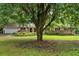 Traditional ranch home with brick accents, a well-kept lawn, and mature trees providing shade at 450 S Susan Creek Dr, Stone Mountain, GA 30083