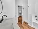 Bright bathroom with double vanity, natural light and modern fixtures at 2849 Windsor Forrest Ct, Atlanta, GA 30349