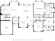 Detailed floor plan showcasing the layout of the home's main level, including the kitchen, living room, and bedrooms at 4390 Wicklow Ct, Suwanee, GA 30024
