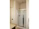 Modern bathroom showcasing a glass-enclosed shower with sleek fixtures at 237 Arborview Dr, Mcdonough, GA 30252