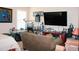 Bedroom setup as den and features mounted tv, desk and window at 237 Arborview Dr, Mcdonough, GA 30252