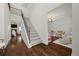Bright foyer leading to living spaces, with stairs, hardwood floors and an open floorplan at 237 Arborview Dr, Mcdonough, GA 30252