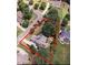 Aerial view of the property and its surroundings, showing the layout of the land at 5925 Water Mark Dr, Cumming, GA 30040