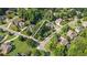 Expansive aerial view of a house, showcasing its well-maintained lawn in a lush and desirable neighborhood at 5925 Water Mark Dr, Cumming, GA 30040
