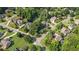 Aerial view showcasing the neighborhood's lush greenery and well-maintained homes at 5925 Water Mark Dr, Cumming, GA 30040