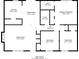 Here's a layout of the floor plan for this 3 bedroom home, featuring a living room and dining area at 6185 Marbut Farms, Lithonia, GA 30058
