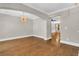 Dining room with hardwood floors and modern lighting at 1547 Cambridge Pl, Marietta, GA 30062