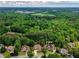 Picturesque aerial view of homes surrounded by lush greenery and trees at 280 Selkirk Ln, Johns Creek, GA 30097
