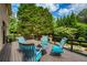 Inviting back deck with comfortable seating and views of the manicured yard at 280 Selkirk Ln, Johns Creek, GA 30097
