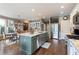 Open kitchen featuring a large island and stainless steel appliances at 280 Selkirk Ln, Johns Creek, GA 30097