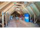 Unfinished attic space showcasing structural wood framing, insulation, and ample storage, offering potential for future expansion at 3335 Ivy Lake Dr, Buford, GA 30519