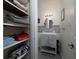 Bathroom featuring a vanity, mirror, and linen storage at 517 Sheritan Sw Way, Smyrna, GA 30082