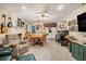 Finished basement featuring guitars, dining, entertainment area, and a kitchen at 2452 Camp Mitchell Rd, Grayson, GA 30017