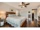 Bedroom features hardwood floors, ceiling fan and matching nightstands at 2917 Townley Cir, Atlanta, GA 30340