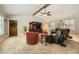 Cozy living room with vaulted ceiling, exposed beam, and ample seating at 2917 Townley Cir, Atlanta, GA 30340