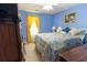 Bedroom featuring a comfortable bed, colorful walls, and window at 40 Oak Hill Dr, Covington, GA 30016
