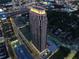 An eye-level view of an upscale condominium highlighting nearby cityscapes and roads at 270 17Th Nw St # 3606, Atlanta, GA 30363