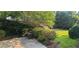 View of a backyard with a patio area bordered by landscaping and mature trees at 4230 Glen Vista Ct, Duluth, GA 30097