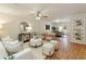 Bright living room with neutral decor, hardwood floors, and stylish furnishings at 1092 Old Roswell Rd, Roswell, GA 30076
