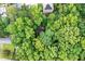Aerial view of a property showcasing lush green surroundings at 1560 Bubbling Creek Ne Rd, Atlanta, GA 30319