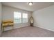 Bright bedroom features neutral walls, carpeted floors, and two windows that provide natural light at 17 Ridgeline Nw Way, Cartersville, GA 30121