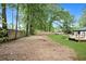 Large backyard with ample grass, wooden fence, and wooded surroundings at 233 Dorris Sw Dr, Marietta, GA 30060