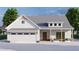 Charming farmhouse-style home with a white exterior, front-facing garage, and cozy front porch at 1687 Harmony Rd, Temple, GA 30179