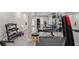 Basement featuring a home gym with various workout equipment and rubber flooring at 3663 Essex Ave # 29, Atlanta, GA 30339