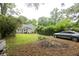 Backyard with a green lawn, a car and a view of the exterior of the home at 1096 Tilden Nw St, Atlanta, GA 30318