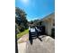 Backyard view featuring a blue deck and patio, ideal for outdoor gatherings and leisure at 3593 Adkins Nw Rd, Atlanta, GA 30331