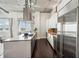 Kitchen with an island, stainless steel appliances, and white cabinets at 206 Ne 11Th Ne St # 703A, Atlanta, GA 30309