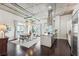 Kitchen with an island, stainless steel appliances, and dark wood flooring at 206 Ne 11Th Ne St # 703A, Atlanta, GA 30309