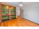 Bedroom features custom shelving, hardwood floors, and lots of natural light at 36 Daniel Se St # 5, Atlanta, GA 30312