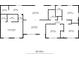 Detailed floor plan showcasing the layout of the house, including dimensions of each room and total square footage at 5155 Oakdale Ct, Douglasville, GA 30135