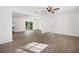 Open-concept living room features lots of natural light and new flooring at 5155 Oakdale Ct, Douglasville, GA 30135