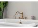 Close-up shot of the soaking tub fixtures and bronze faucet at 7255 Old Rico Rd, Chattahoochee Hills, GA 30268