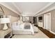 Spacious bedroom with a king-size bed, large windows, and elegant decor, offering a comfortable sanctuary at 1466 University Dr, Atlanta, GA 30306